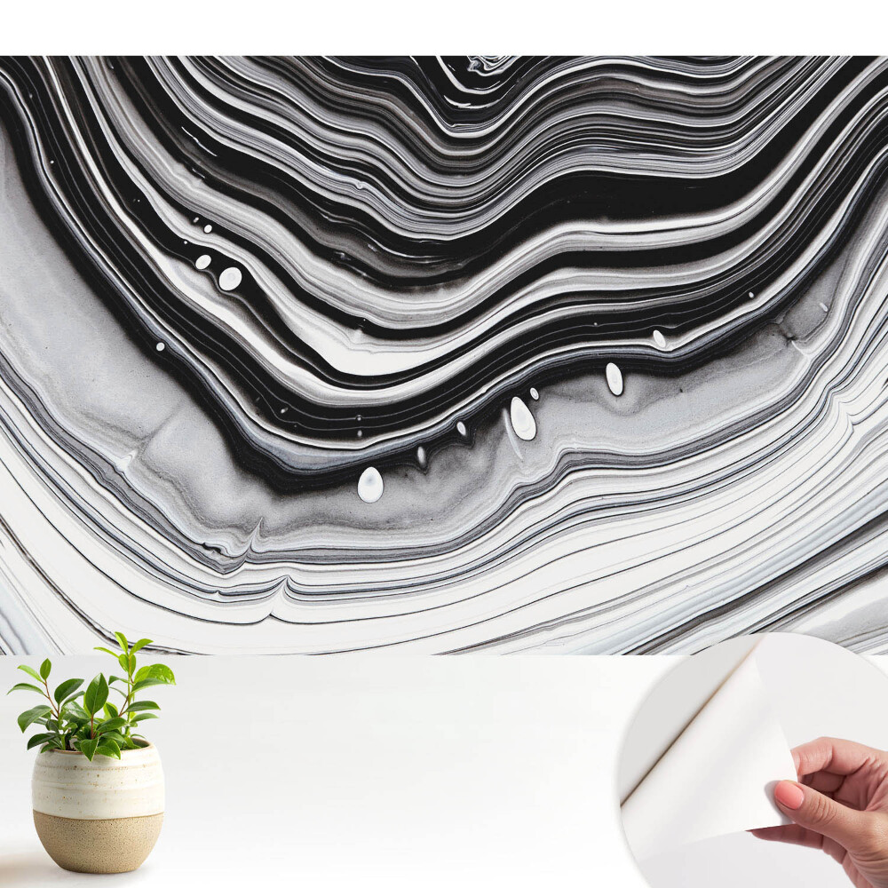 Valuri abstracte de alb-negru