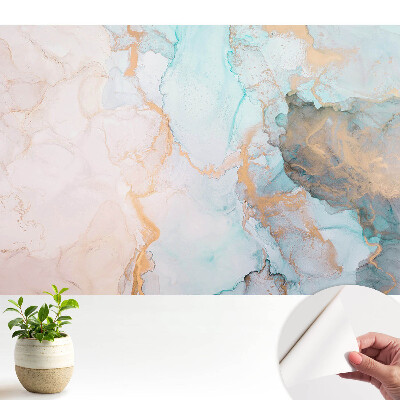 Culorile cerului și ale pământului în abstracție fluidă