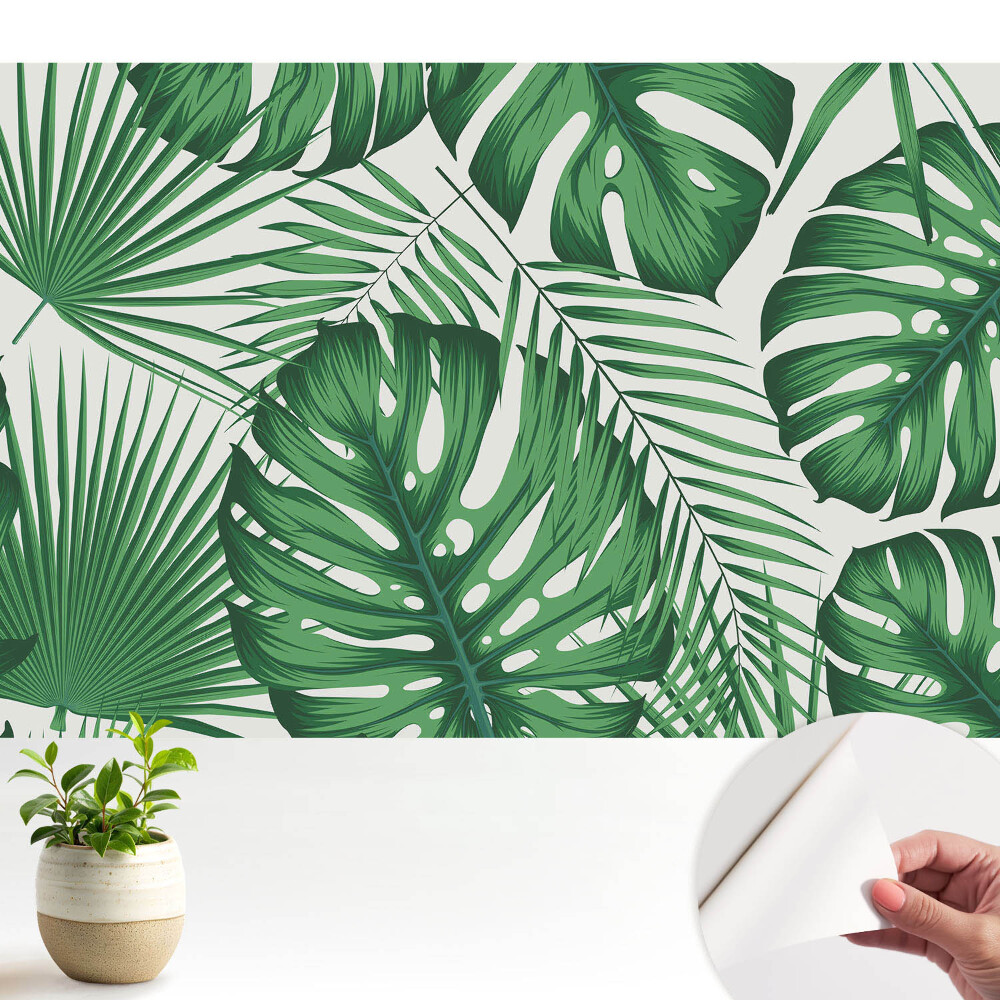 Armonie a naturii cu frunze tropicale verzi