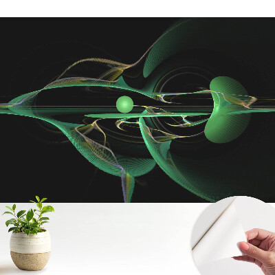 Valuri verzi abstracte cu sferă