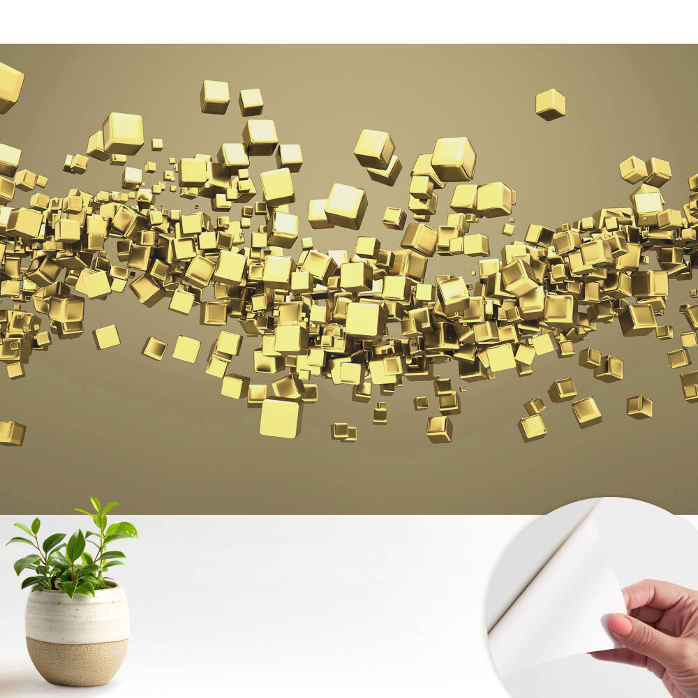 Cuburi galbene într-o formă dinamică