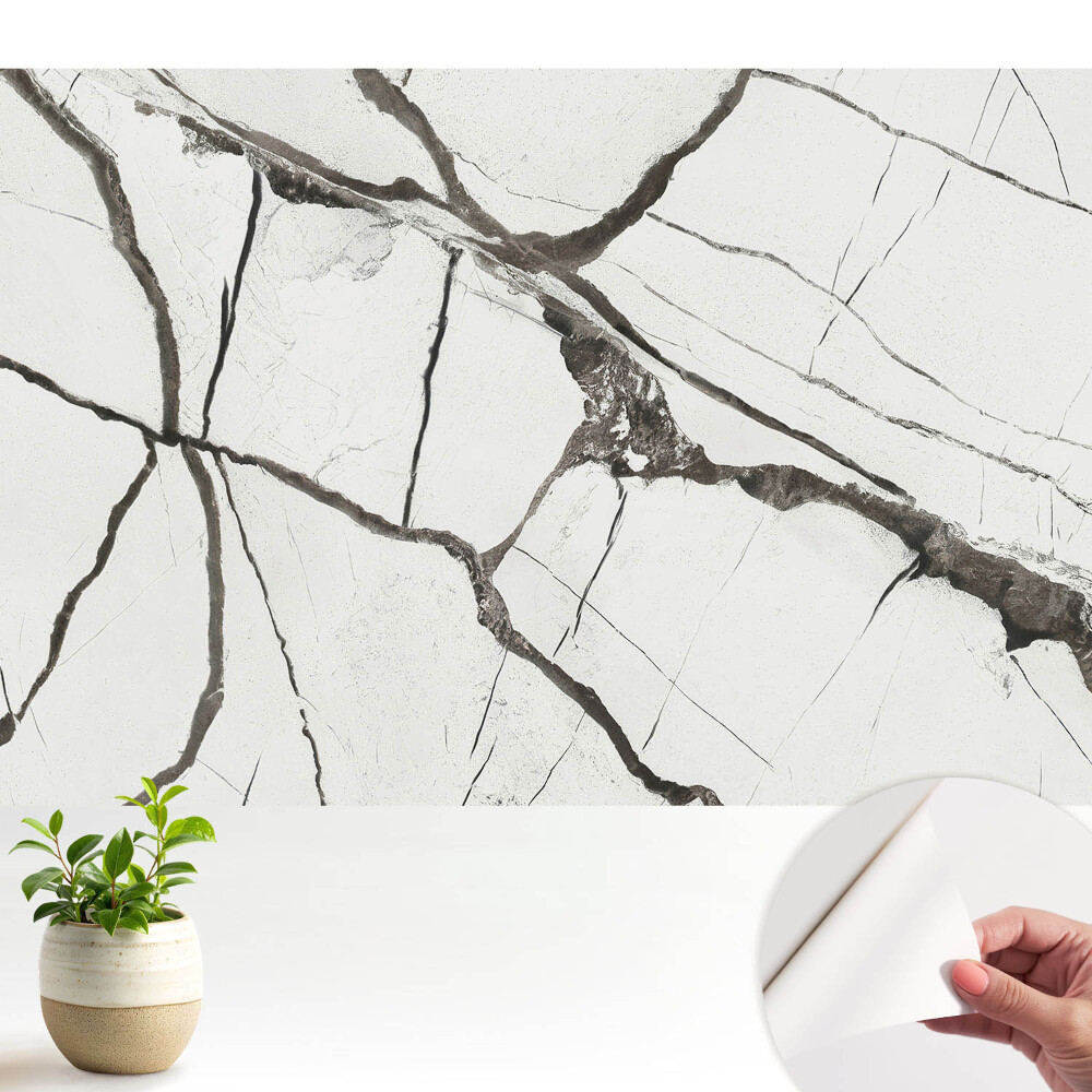 Model geometric cu vene închise la culoare din marmură