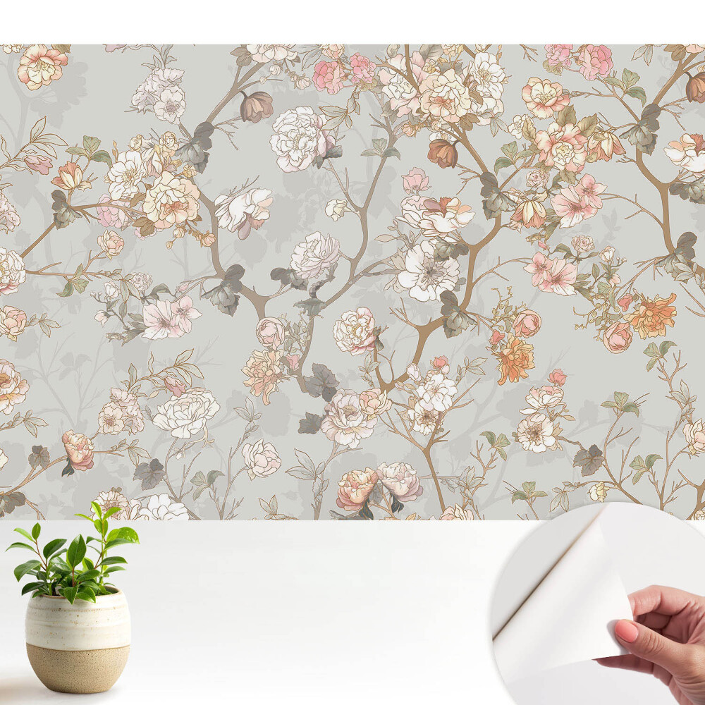 Motiv floral pastelat clasic