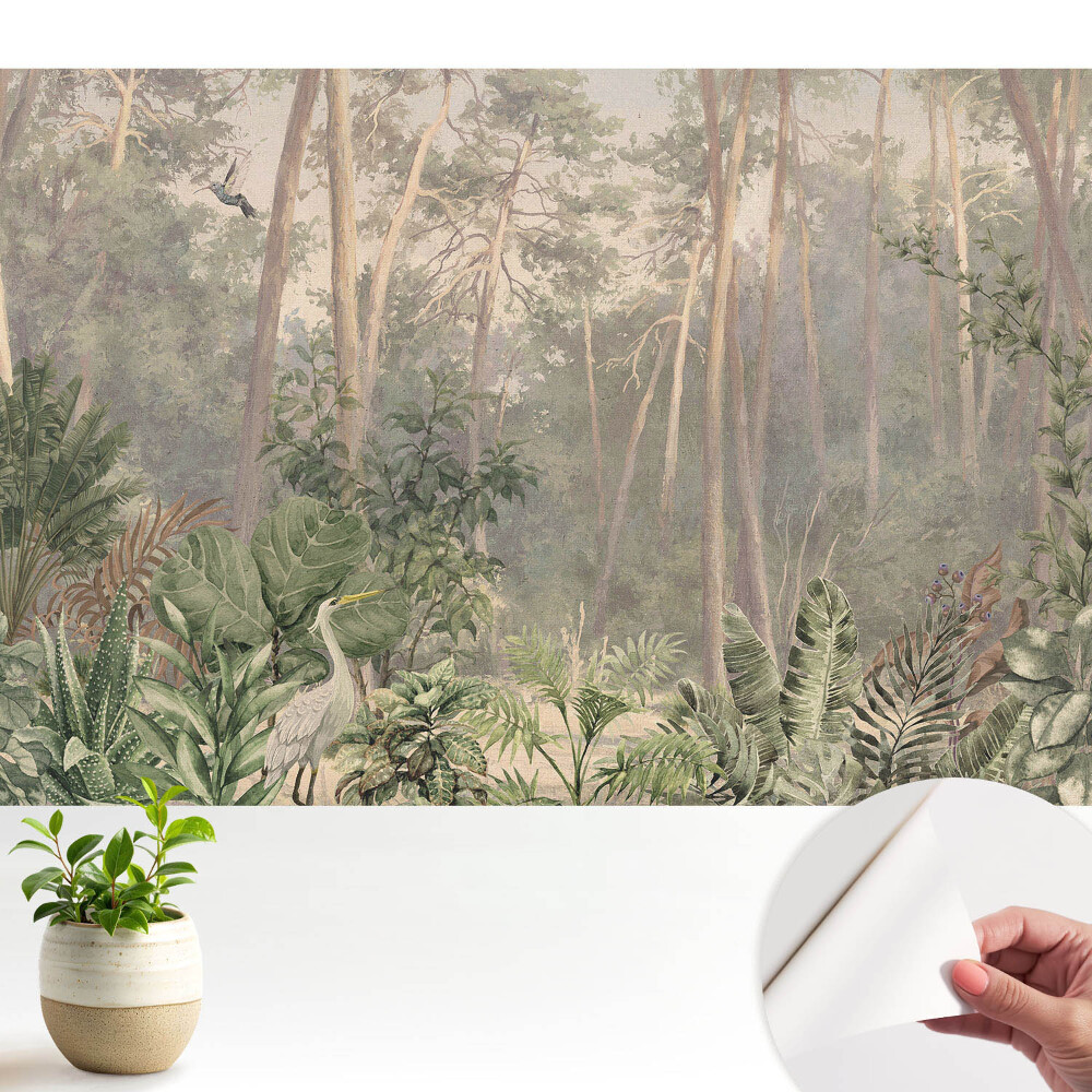 Temă naturală pastelată de pădure tropicală