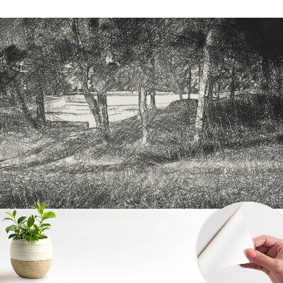 Peisaj cu copac lângă râu, evocând pace și armonie