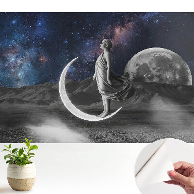 Eleganță cosmică, femeie mistică, lună