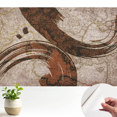 O hartă veche cu accente abstracte