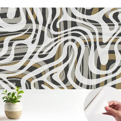 Linii expresive și nuanțe calde într-un design abstract