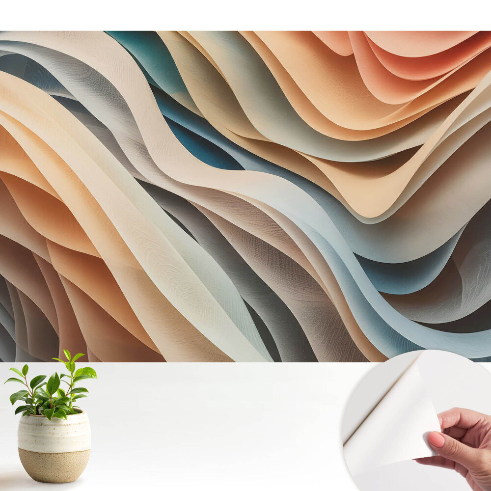 Abstracție pastelată cu straturi ondulate