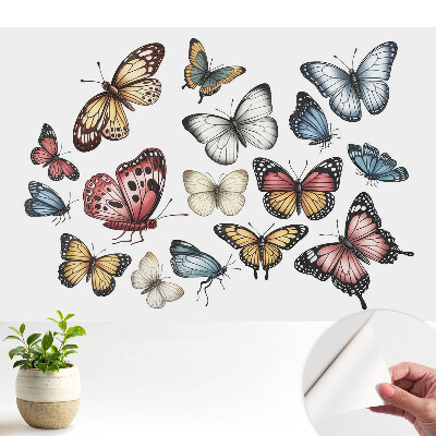 Fluturi colorați împrăștiați armonios