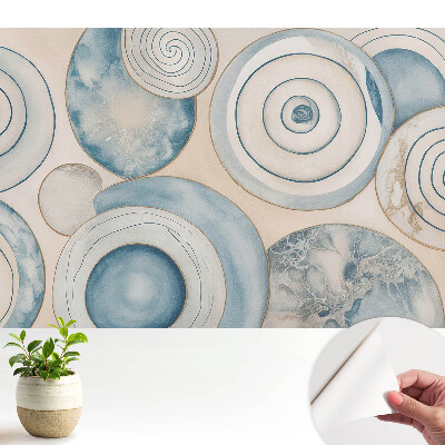 Spirale albastre în design abstract modern