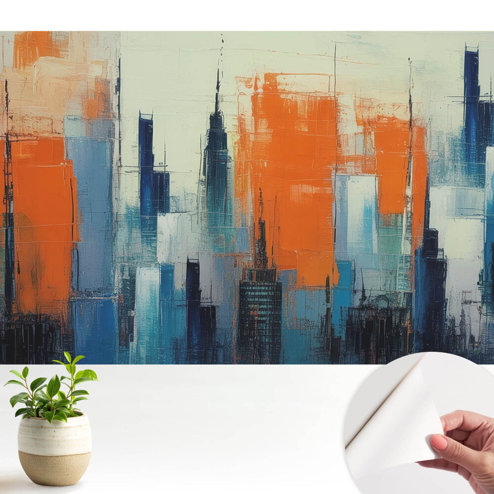 Clădiri abstracte în culori vii