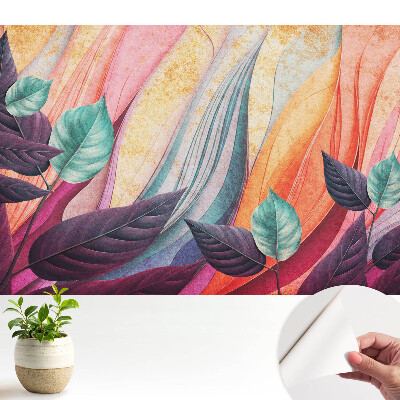 Frunze colorate pe fundal abstract