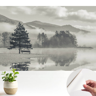 Ceață fermecătoare peste lac într-un stil clasic