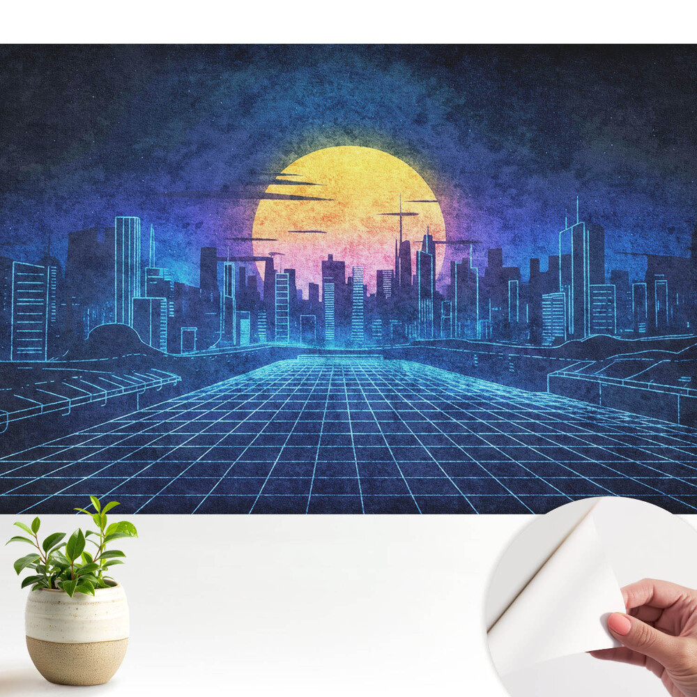 Apus de soare într-un oraș futurist