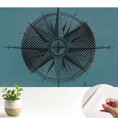 busolă abstractă pe fundal albastru