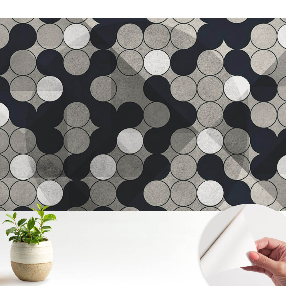 Cercuri geometrice de nuanțe contrastante