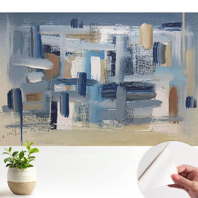 Compoziție abstractă colorată pictată cu pensula