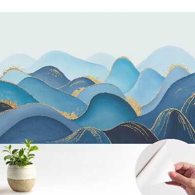 Valuri albastre cu accent galben