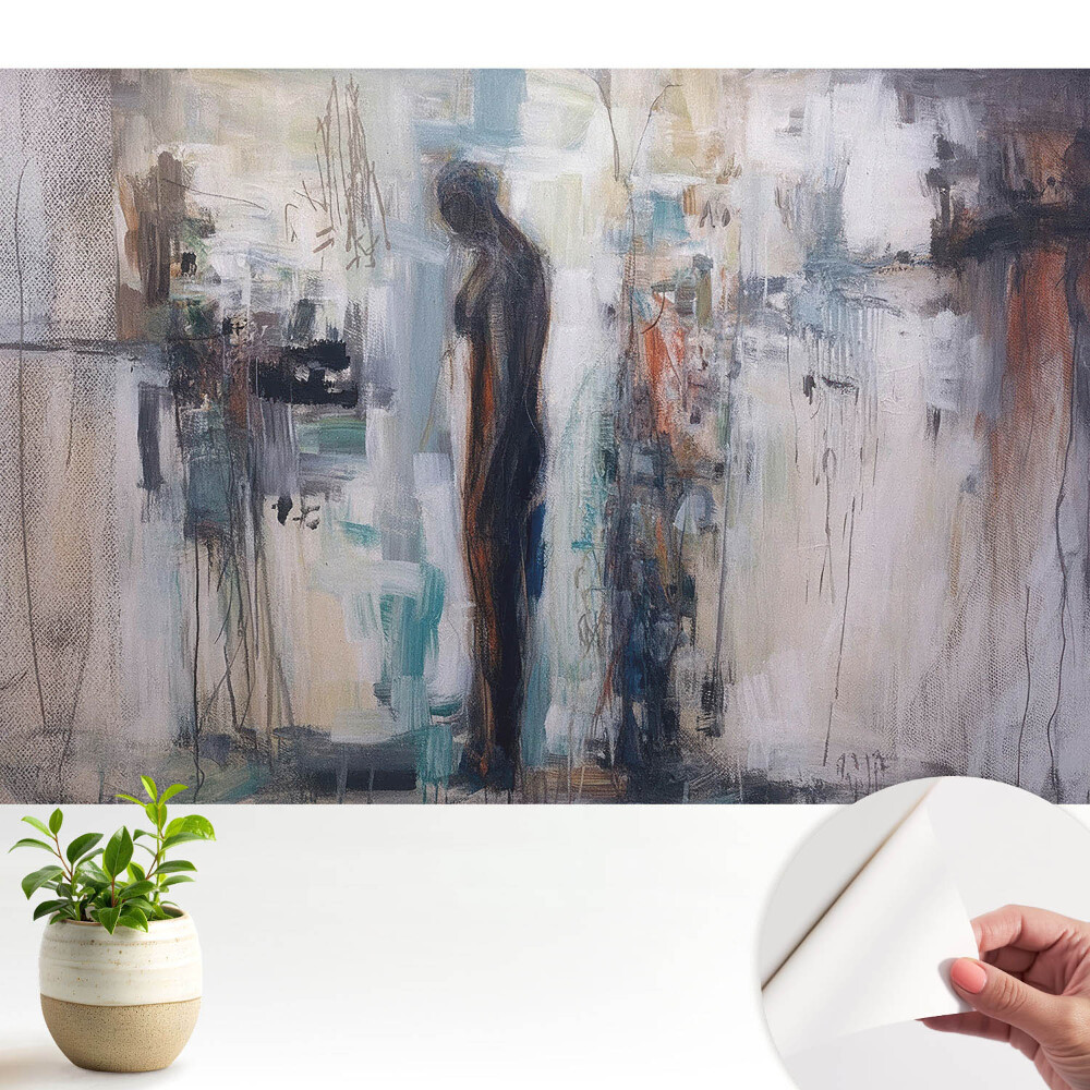 Siluetă abstractă în culori estompate