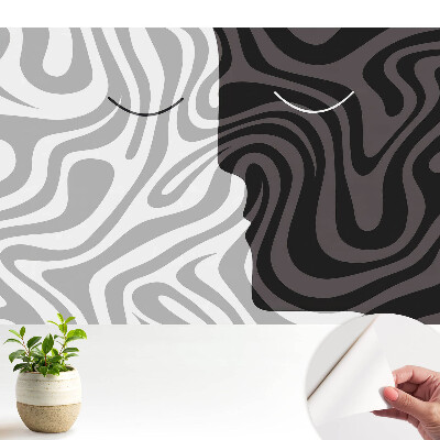 Model abstract contrastant al feței