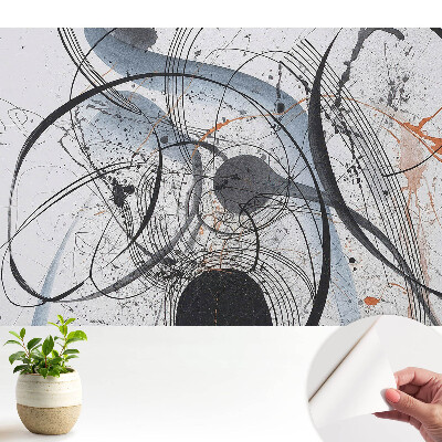 Compoziție abstractă cu linii împrăștiate