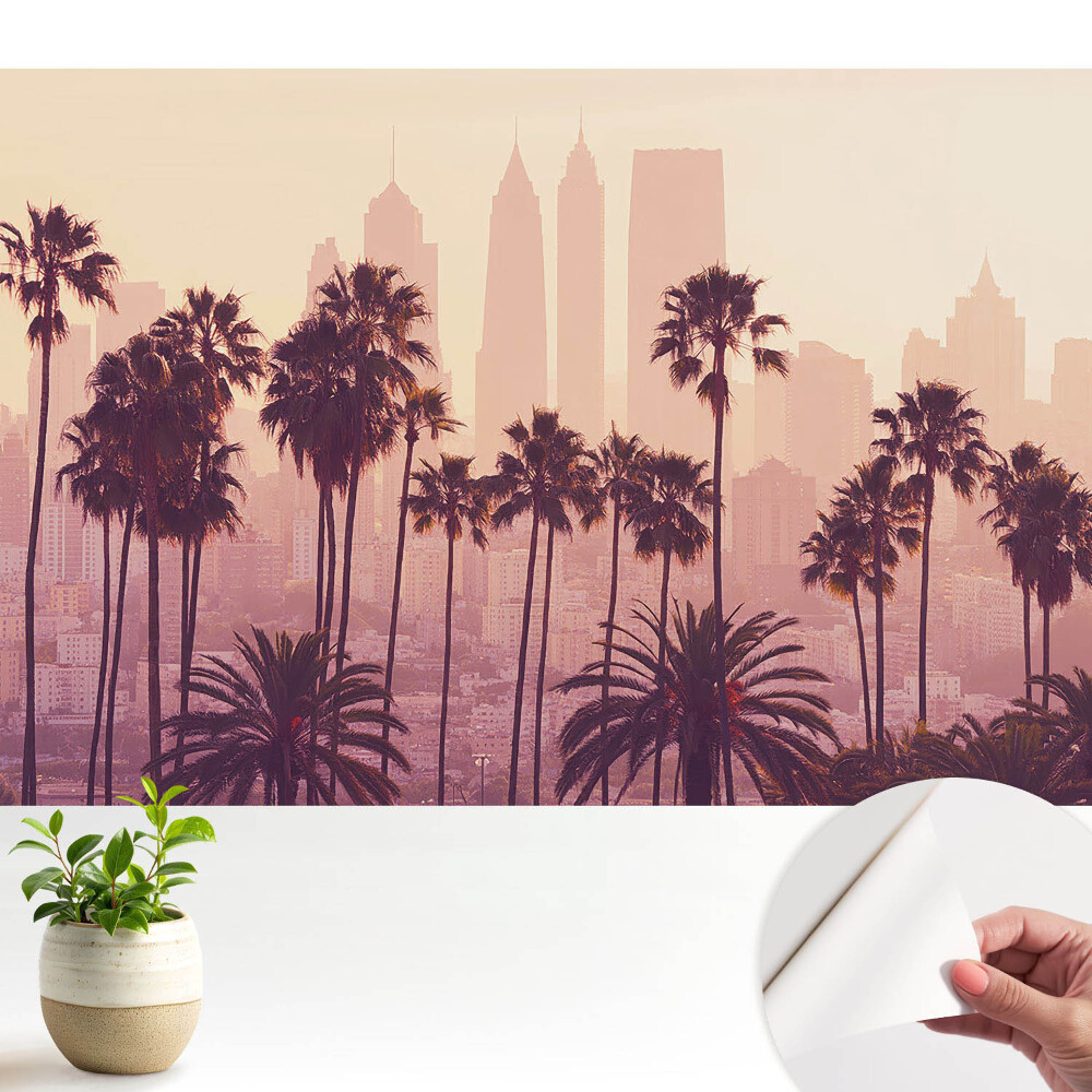 Palmieri atmosferici la apus