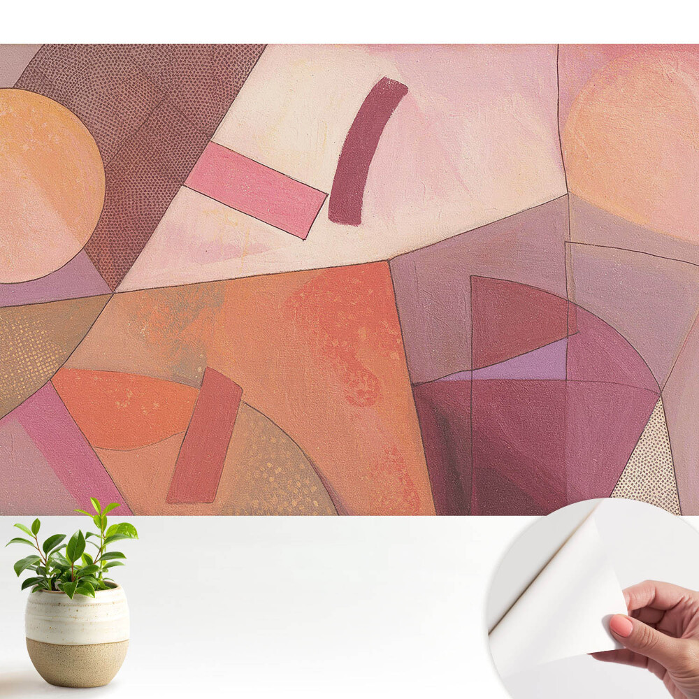 Forme geometrice abstracte în culori calde