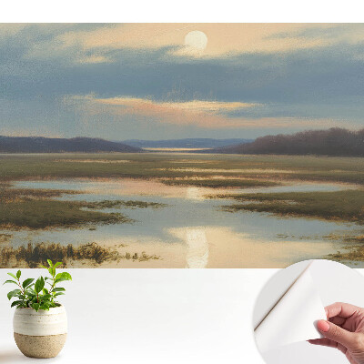 Apus de soare peste câmpuri