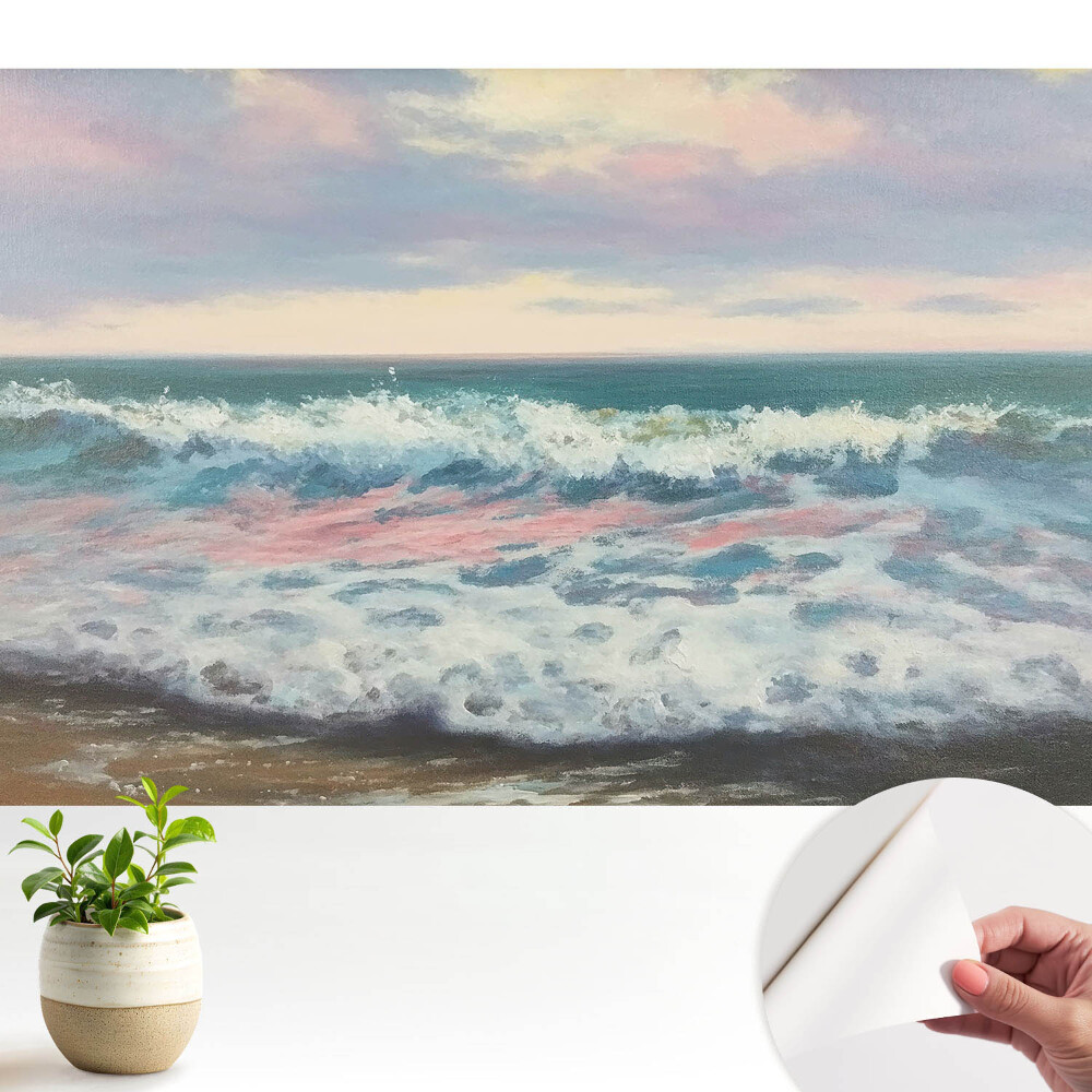 Valuri ale mării în culori pastelate