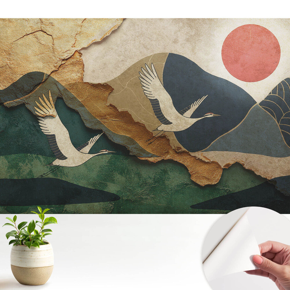 Macarale și peisaje pitorești cu soare roșu