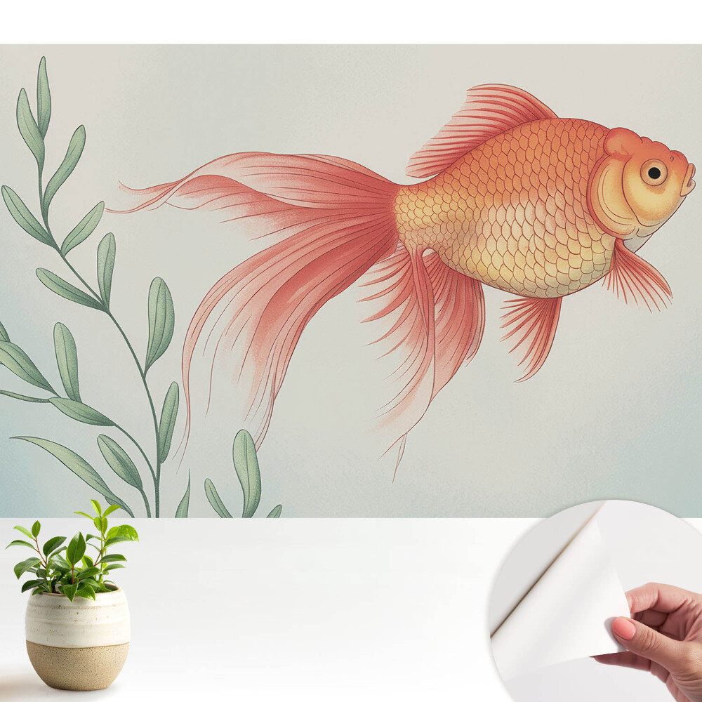 Un pește elegant printre verdeața acvatică