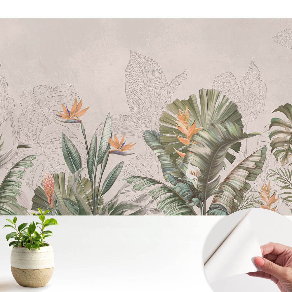 Vegetație exotică cu flori colorate