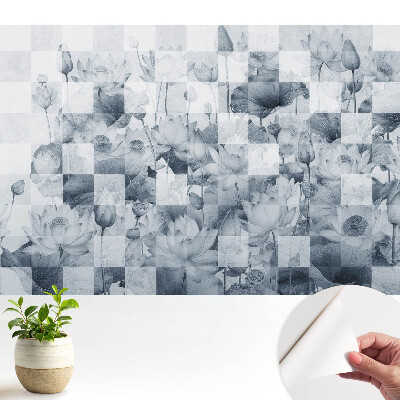 Flori de lotus moderne într-un stil geometric