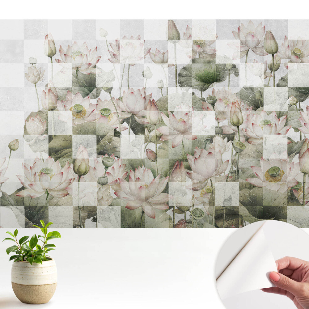 Flori de lotus și modele geometrice