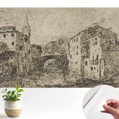 Clădiri clasice pod râu.