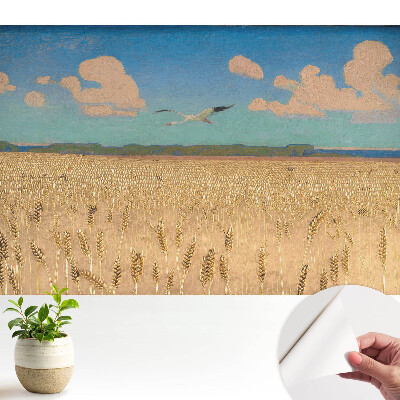 Un câmp de grâu sub cer