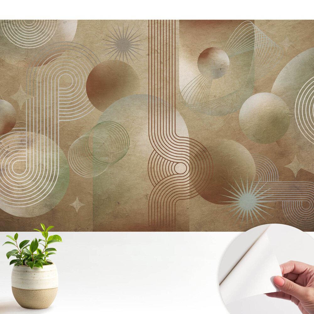 Compoziție geometrică retro abstractă