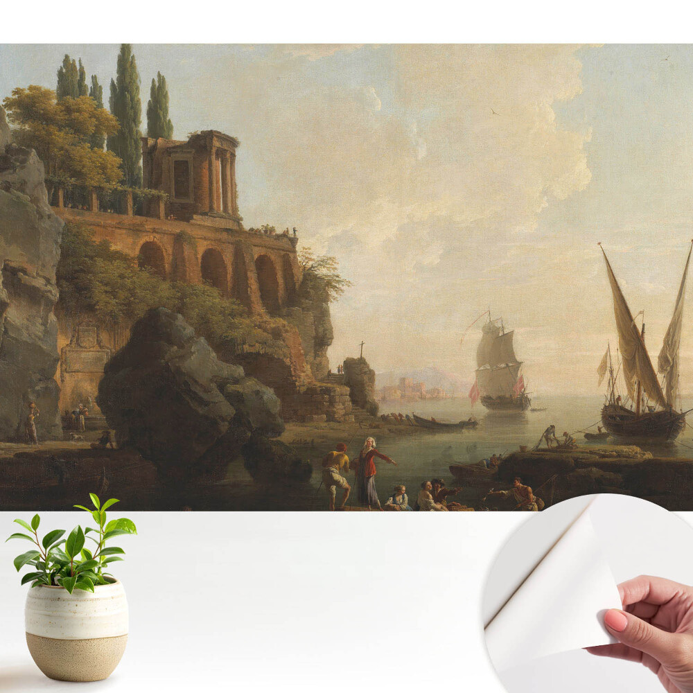 Peisaje clasice, coastă cu pânze