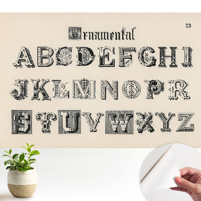 Litere retro decorative într-un stil clasic