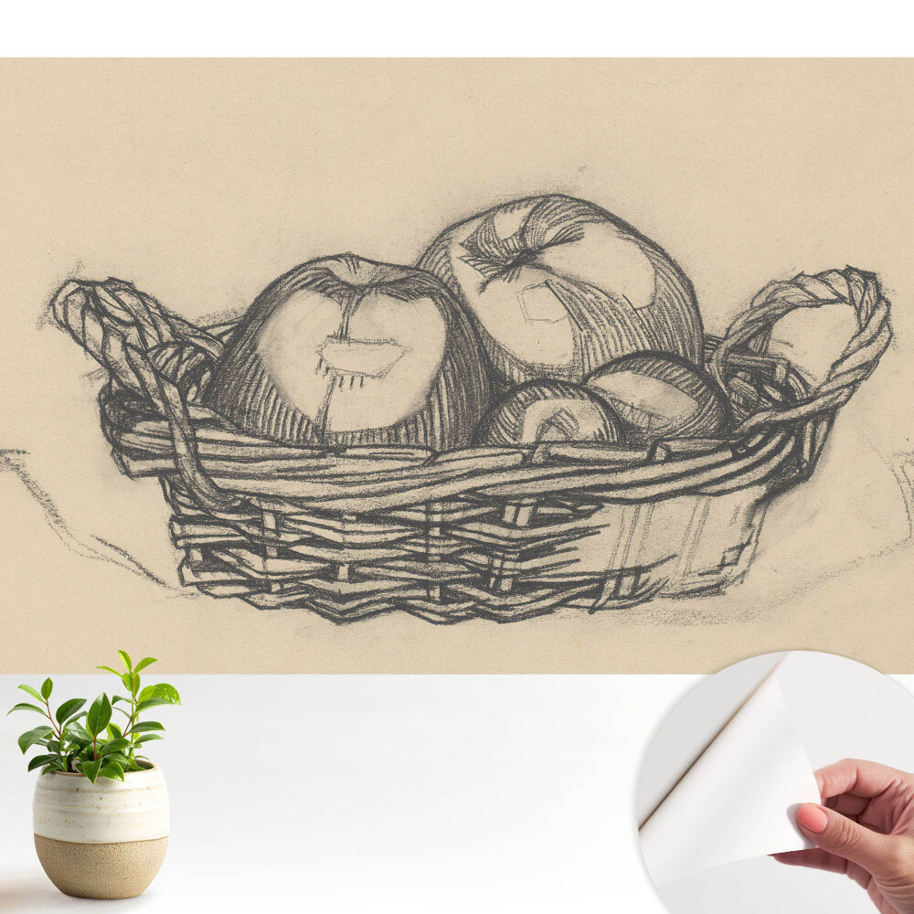 Desen clasic cu coș de fructe