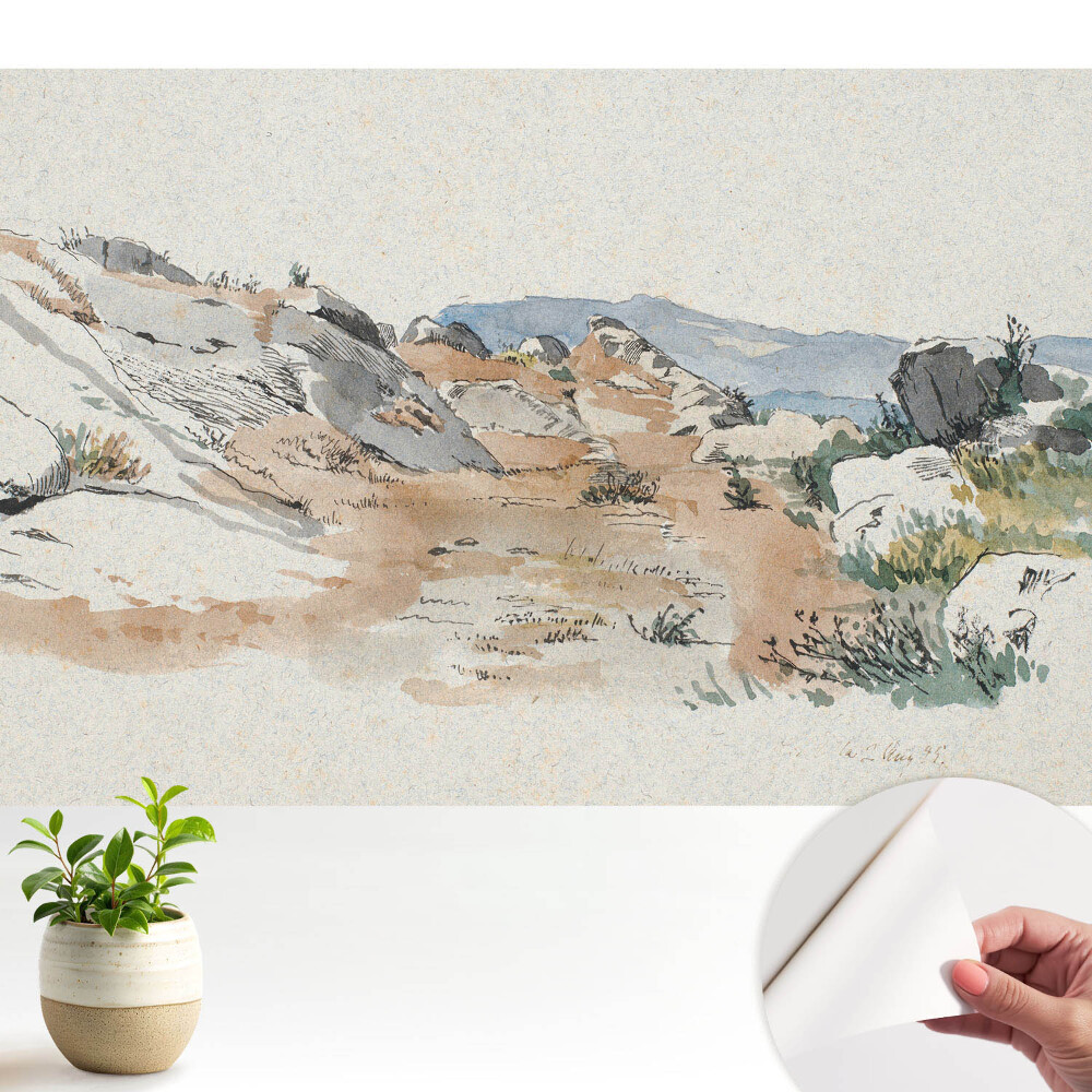 Peisaj stâncos, peisaj liniștit, culori delicate