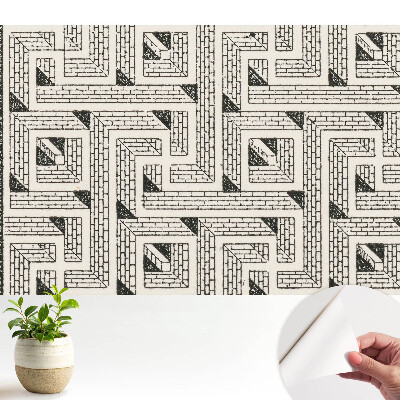 Compoziție geometrică a cărămizilor într-un labirint