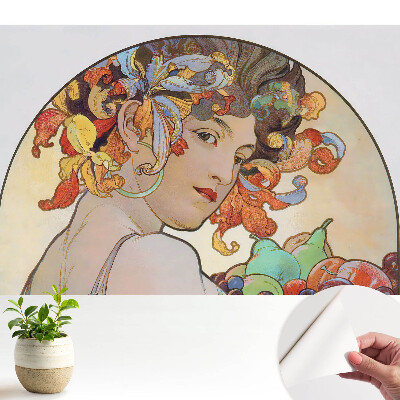 Portret Art Nouveau al unei femei cu panglici