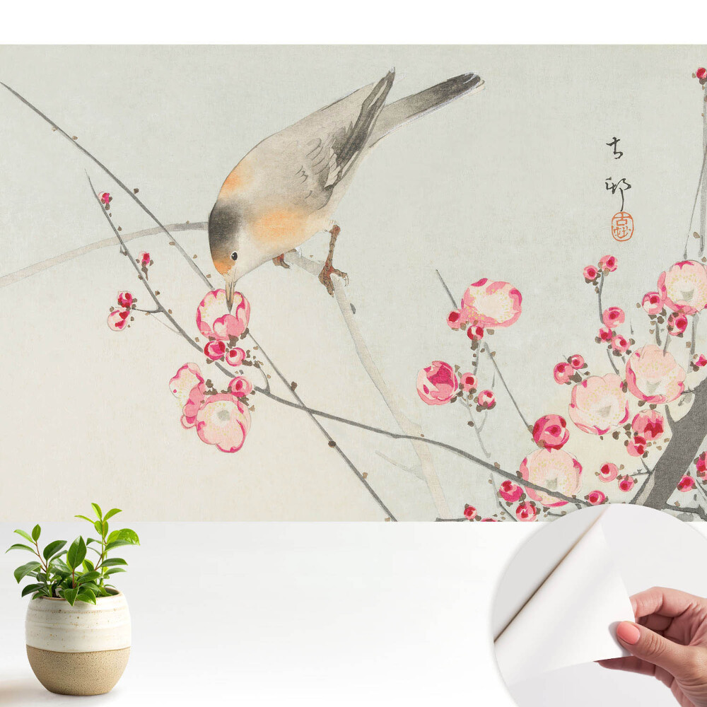 Pasăre și flori japoneze