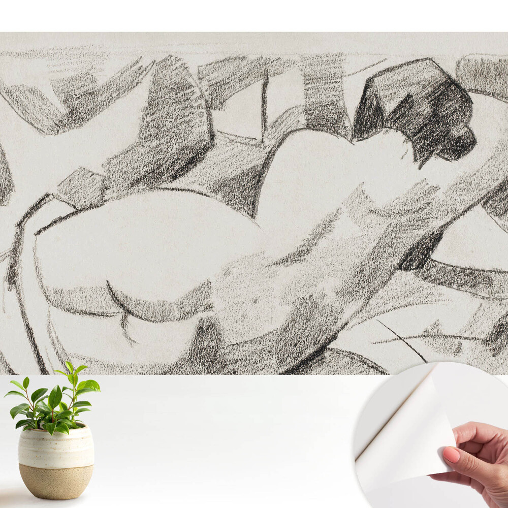 Figură culcată, stil impresionist, atmosferă calmă