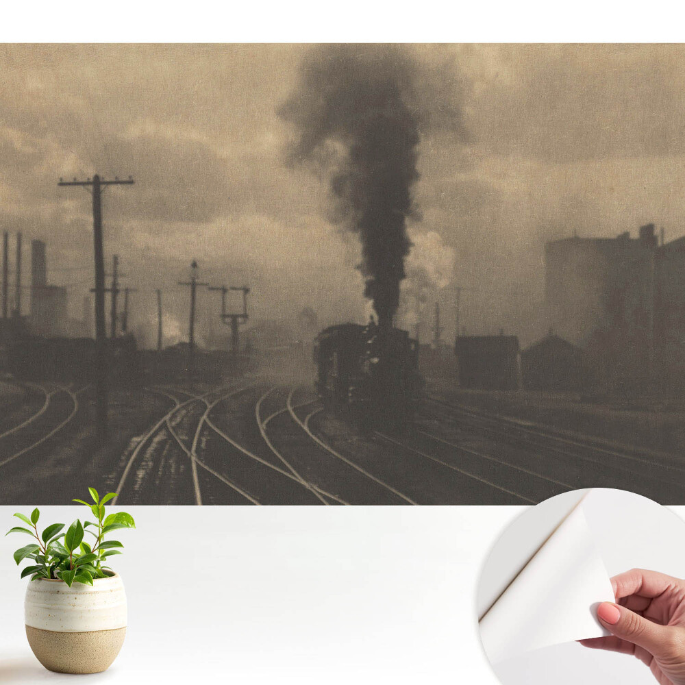 Compoziție industrială cu tren și fabrici