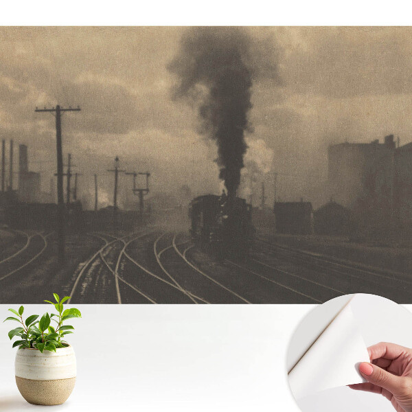 Compoziție industrială cu tren și fabrici