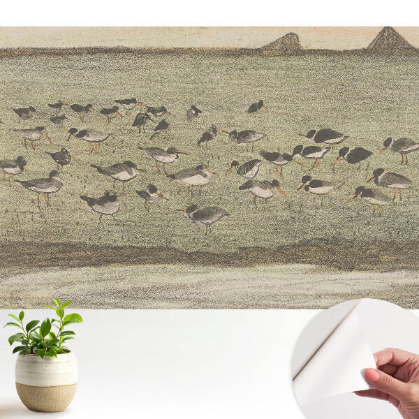 Păsări în pajiște într-o compoziție armonioasă