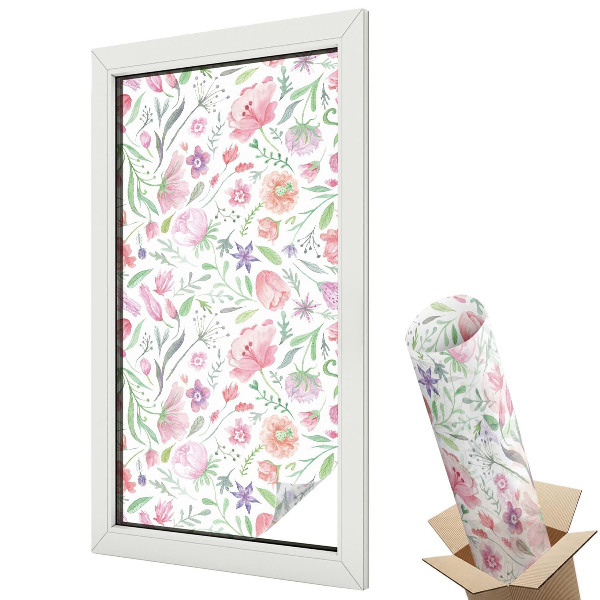 Autocolant geam termopan Model floral